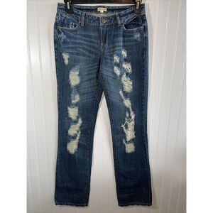 Olsenboye Destroyed Washed Denim Jeans 100% Cotton Size 7
